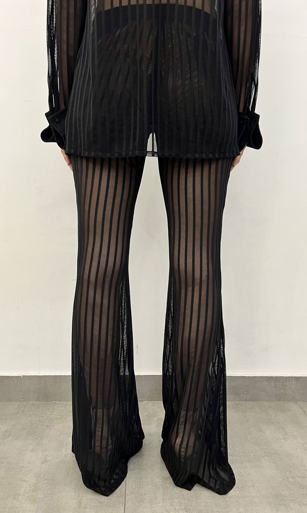 Womens | Plum Polyester Pants | Black