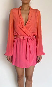 Womens | Rae Polyester Crepe Short Dress | Ombre