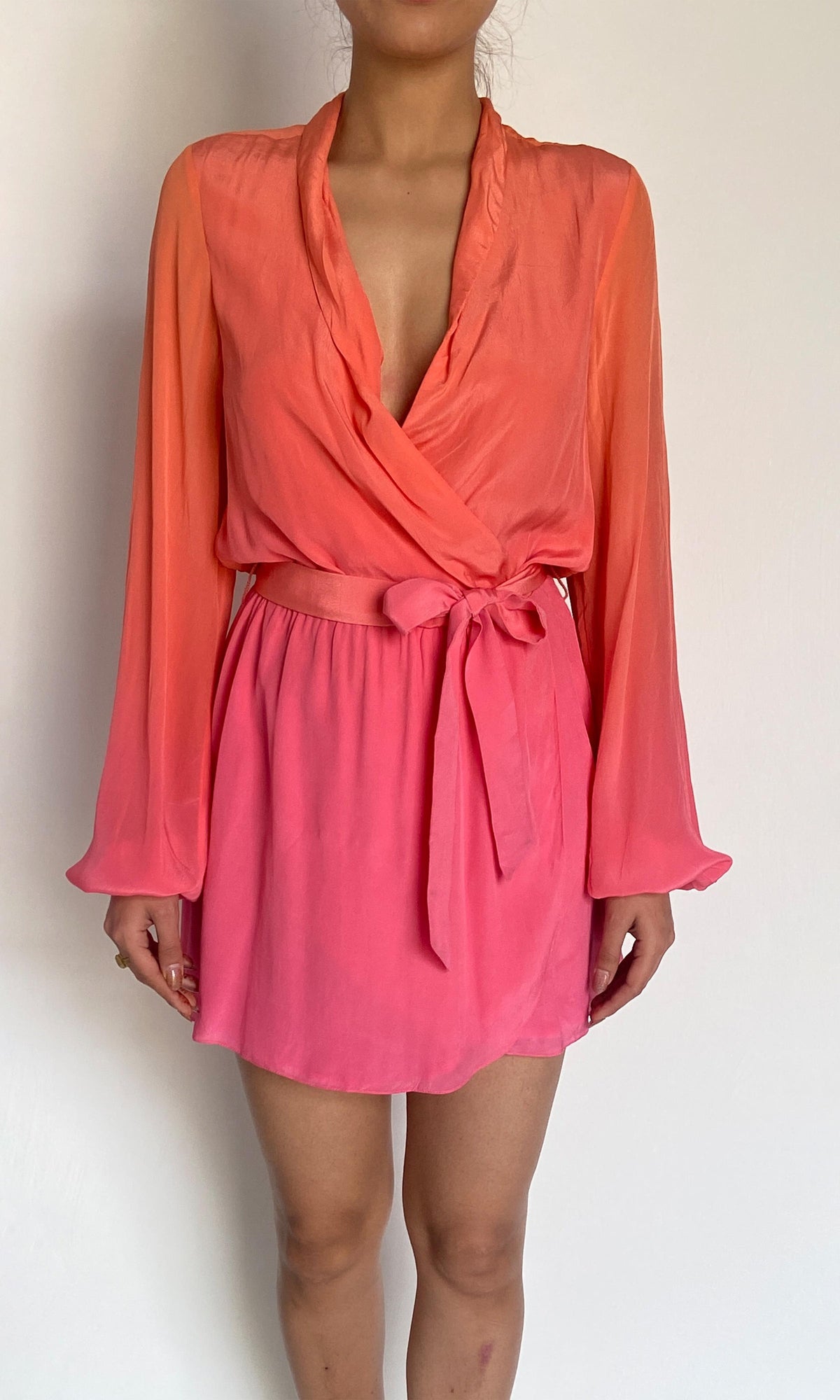 Womens | Rae Polyester Crepe Short Dress | Ombre