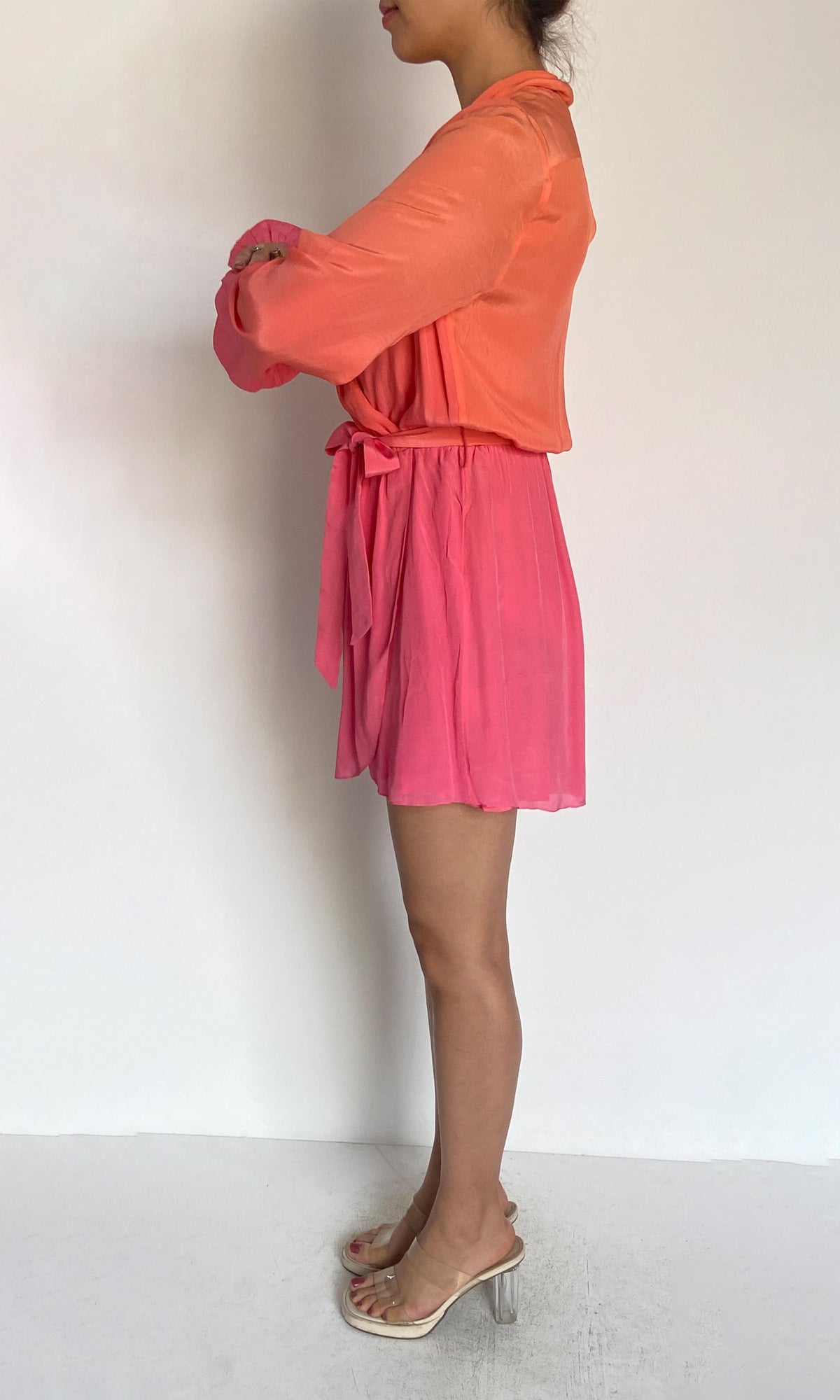 Womens | Rae Polyester Crepe Short Dress | Ombre