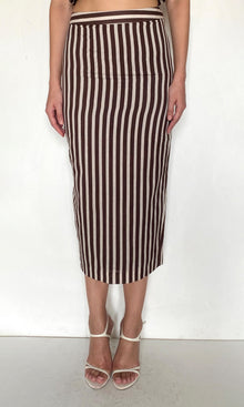 Womens | Riv Linen Cotton Skirt | Brown