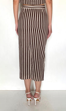 Womens | Riv Linen Cotton Skirt | Brown