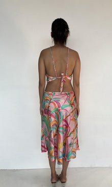 Womens | Rue Polyester Satin Lycra Midi Dress | Pink