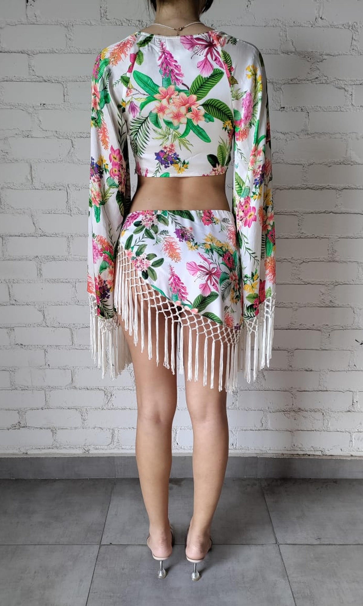 Womens | Rue Polyester Crepe Top | Colorfull Floral On White
