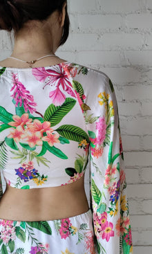 Womens | Rue Polyester Crepe Top | Colorfull Floral On White