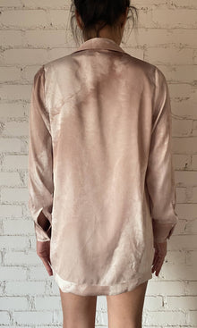 Womens | Ryan Polyester Satin Lycra Shirt | Light Brown