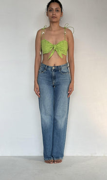 Womens | Sasha Cotton Schiffli Top | Pear Green