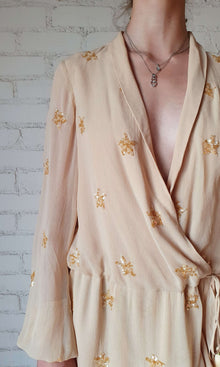 Womens | Stellar Viscose Georgette Short Dress | Nude