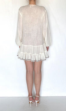 Womens | Taz Double Gauze Pintucks Detail Dress | White