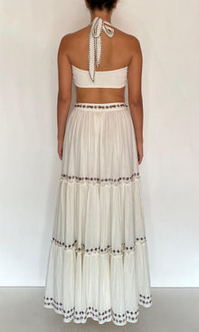 Womens | Taz Double Gauze Neck Tie Bandeau | White