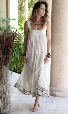 Womens | Taz Double Gauze Maxi Dress | White
