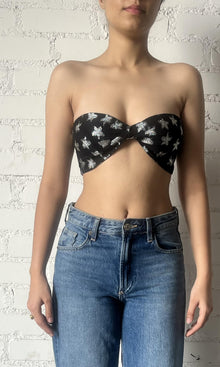 Womens | Vega Viscose Georgette Star Lurex Bandeau | Black