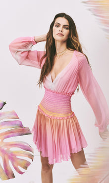 Womens | Zale Viscose Short Dress | Pink