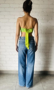 Womens | Zale Viscose Chiffon Bandeau | Green