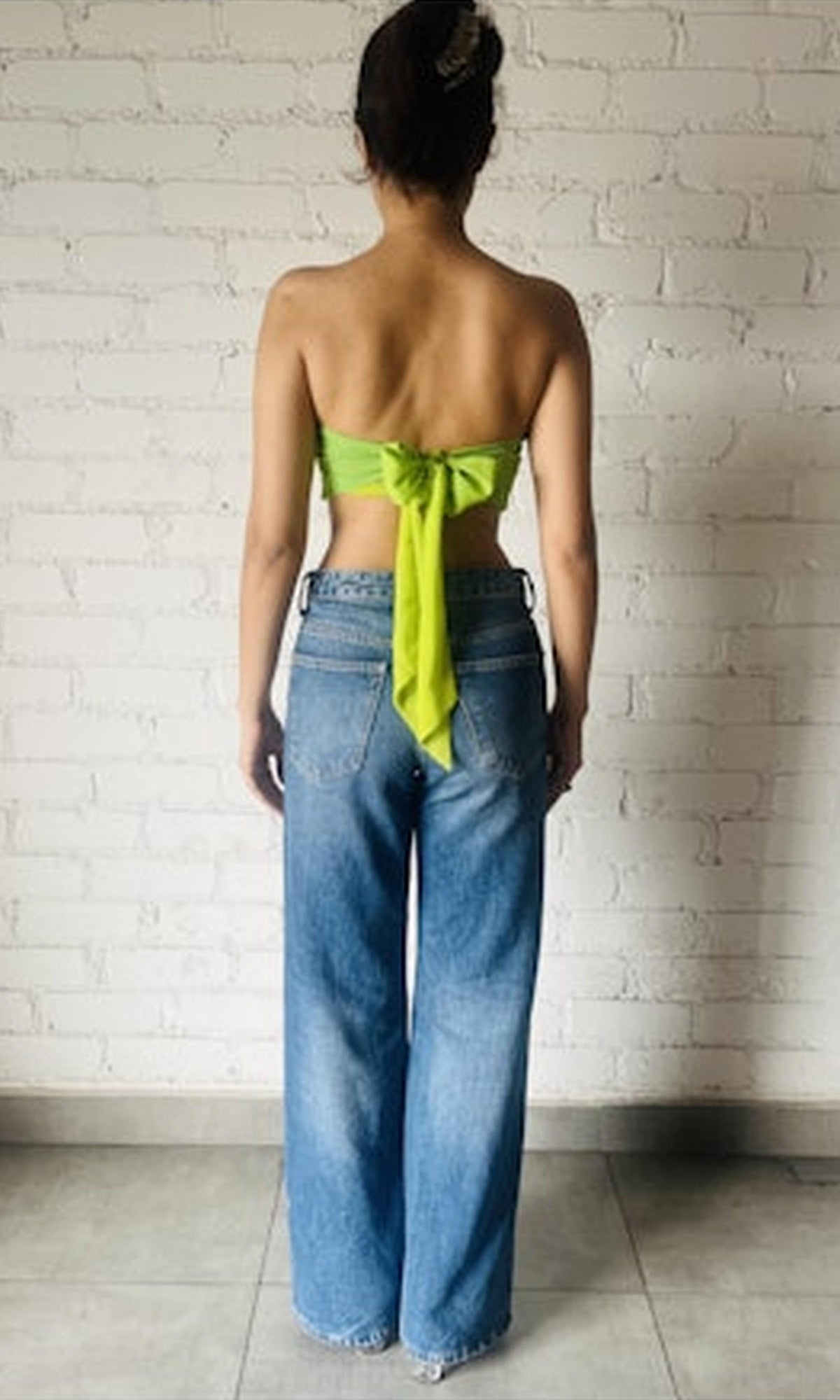 Womens | Zale Viscose Chiffon Bandeau | Green