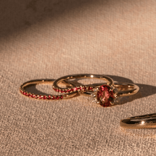 Women | Ruby Whisper Half Eternity Band | 14k Yellow Gold