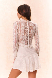 Rubyanne Crochet Lace Mini Skirt | Cream