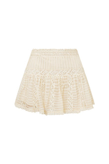 Rubyanne Crochet Lace Mini Skirt | Cream