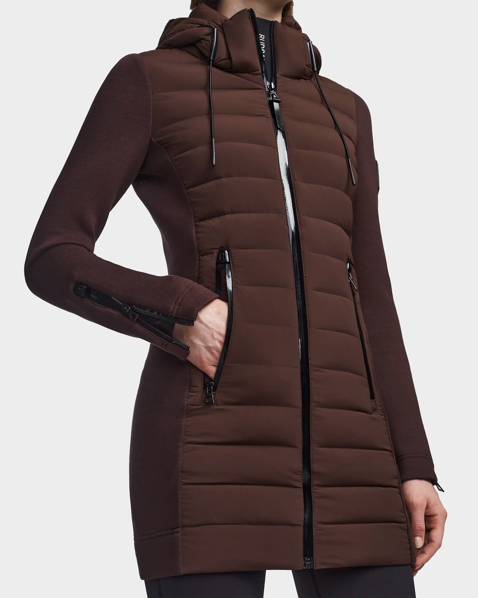 Women | MERINA Hybrid Lightweight Down Jacket | Chocolate