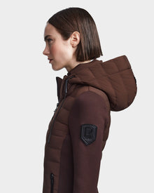Women | MERINA Hybrid Lightweight Down Jacket | Chocolate