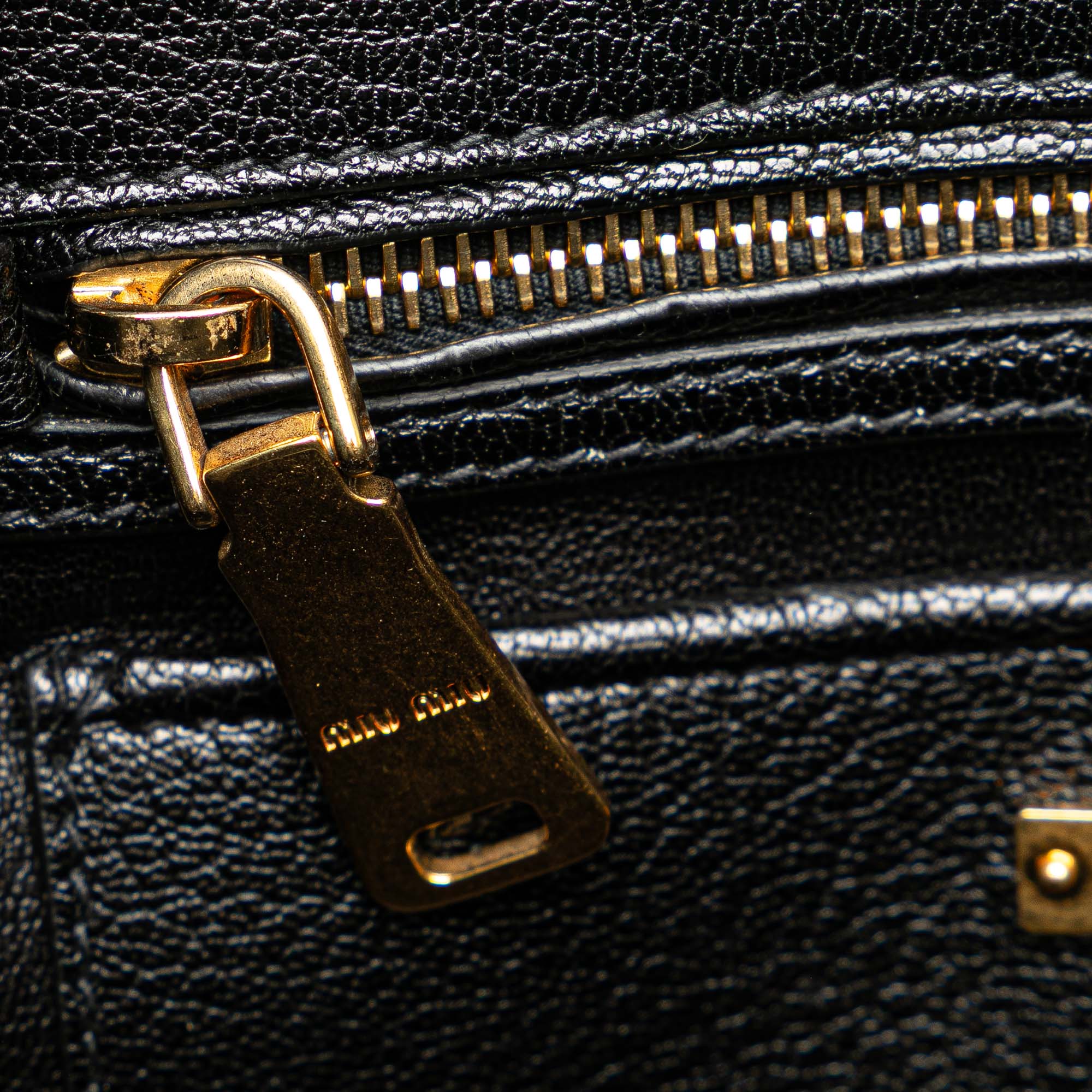 Miu Miu | Pre-Owned Small Matelasse Denim Biker Satchel | Blue/Denim