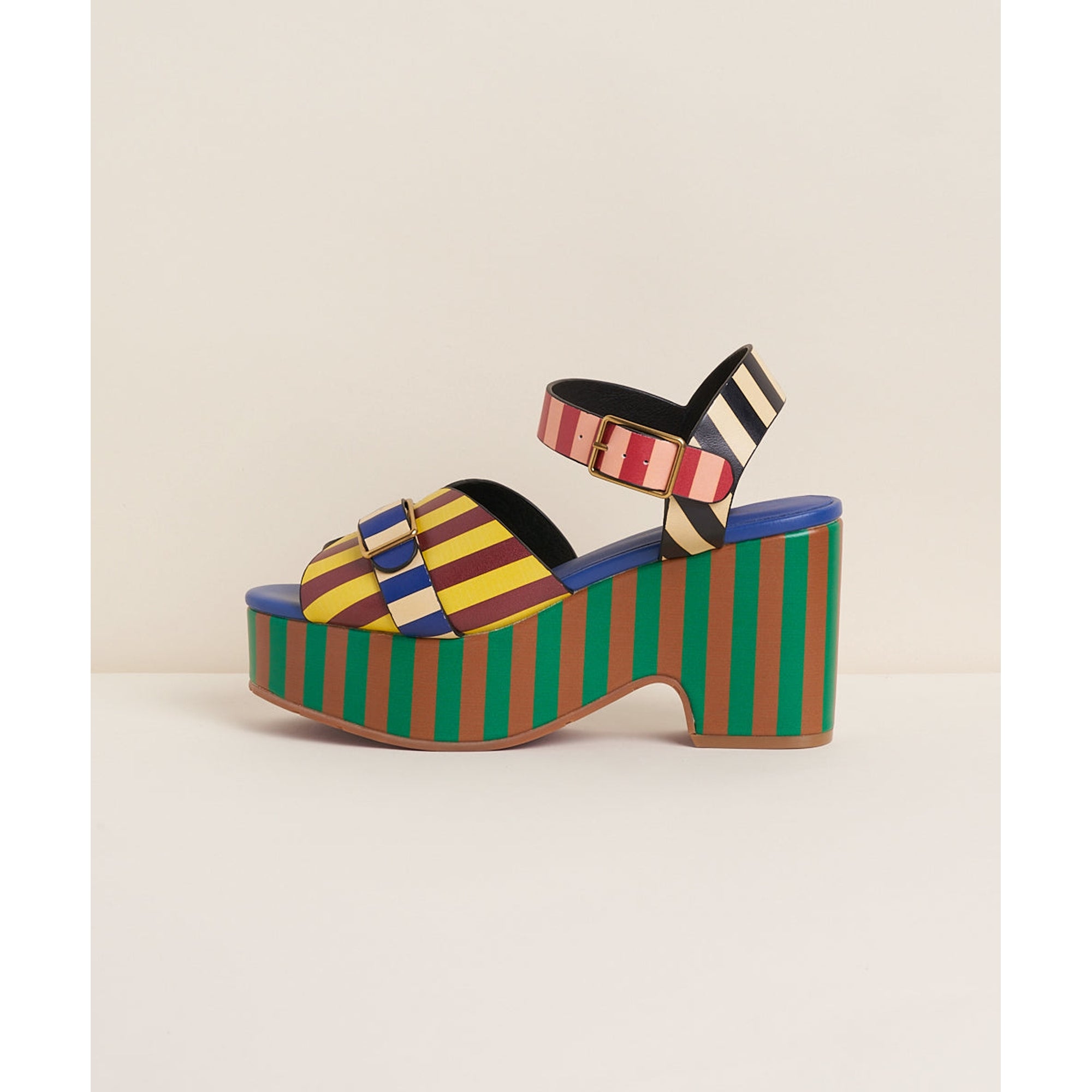 Raf Chunky Platform Sandal | Stripe Multi