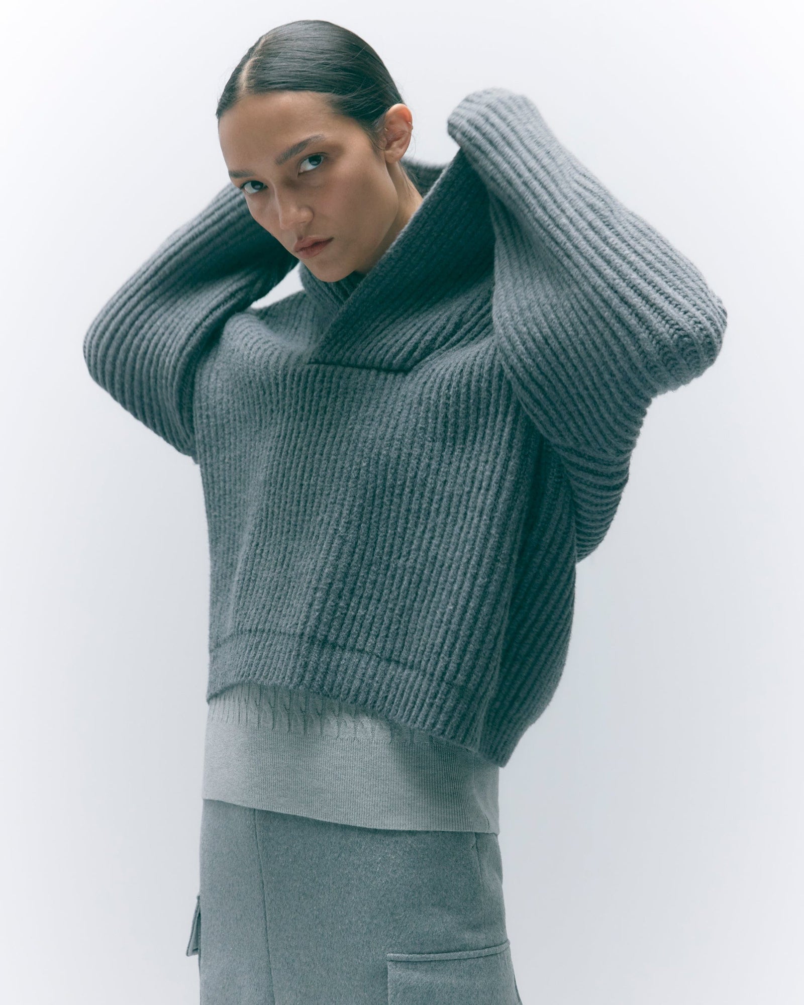 Charlotte | Campbell Shawl-Collar Sweater in Size Small
