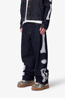 Raw Skeleton Ultra Baggy Denim | Rinsed Indigo