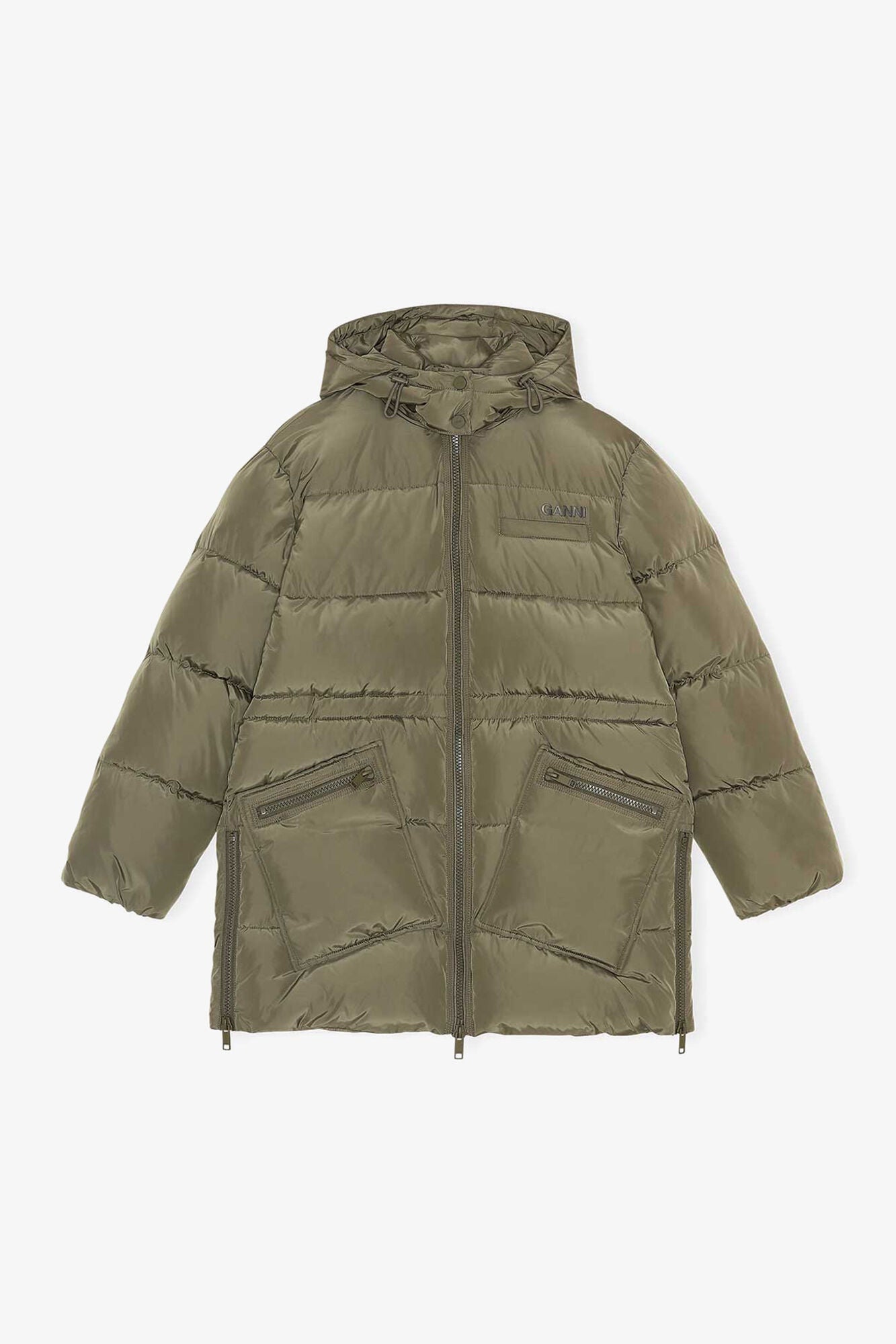 Recycled Polyester Oversized Puffer Midi Jacket | Kalamata