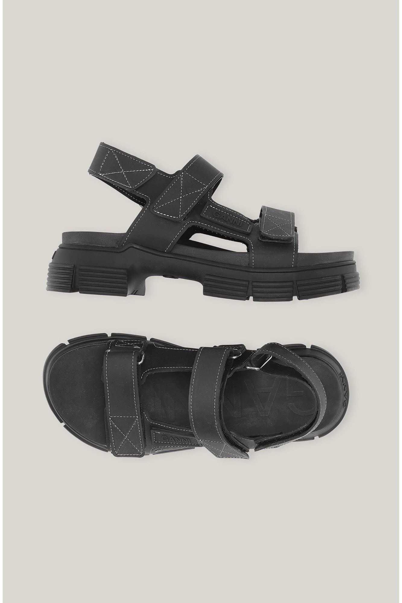 Recycled Rubber Sandal | Black