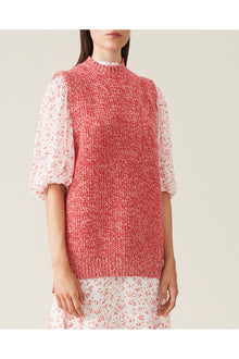 Red Cashmere Knit Vest | Flame Scarlet