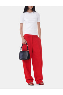 Red Twill Suiting Trousers | Barbados Cherry
