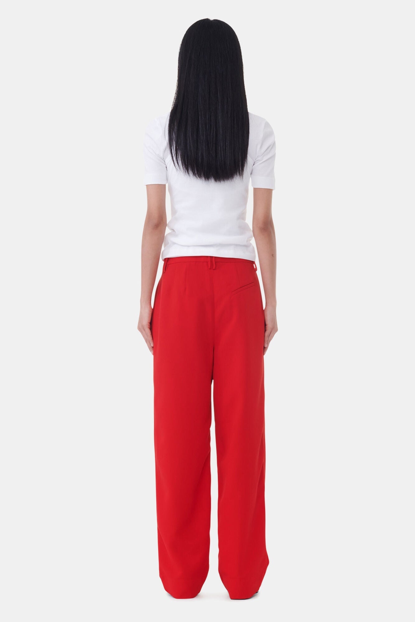 Red Twill Suiting Trousers | Barbados Cherry
