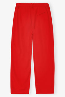 Red Twill Suiting Trousers | Barbados Cherry