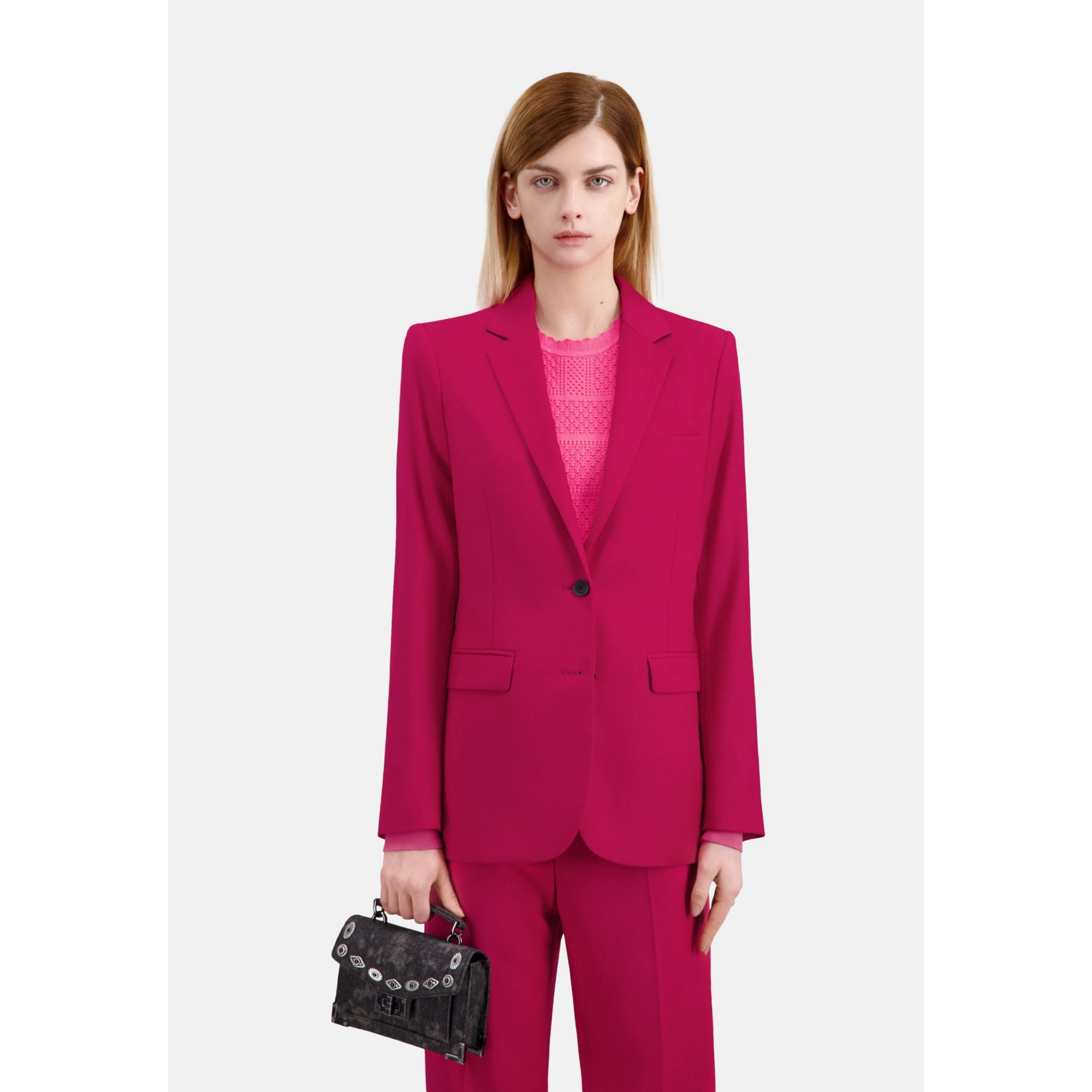 Red Wool Suit Jacket | Women | Cherry