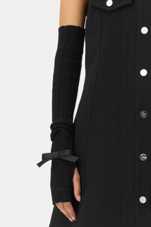 Rib Wrist Warmers | Black