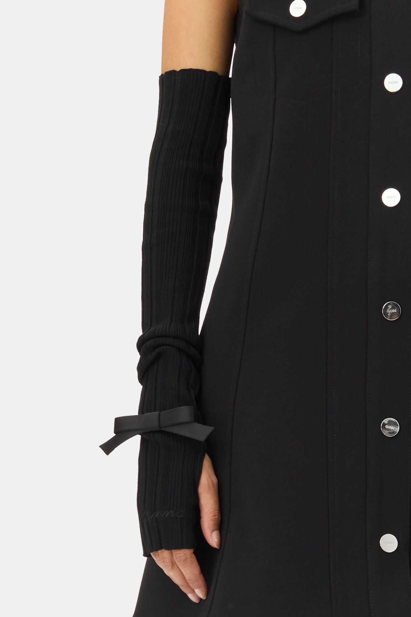 Rib Wrist Warmers | Black
