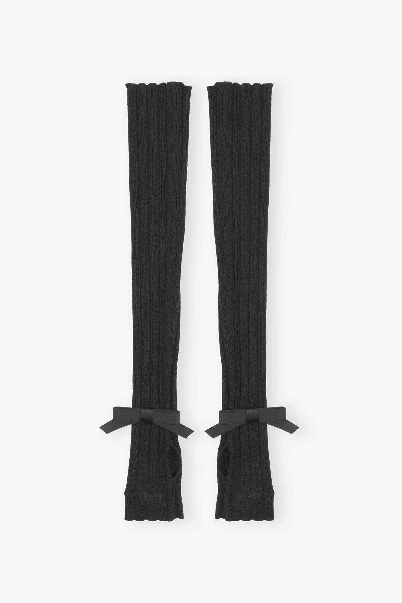Rib Wrist Warmers | Black