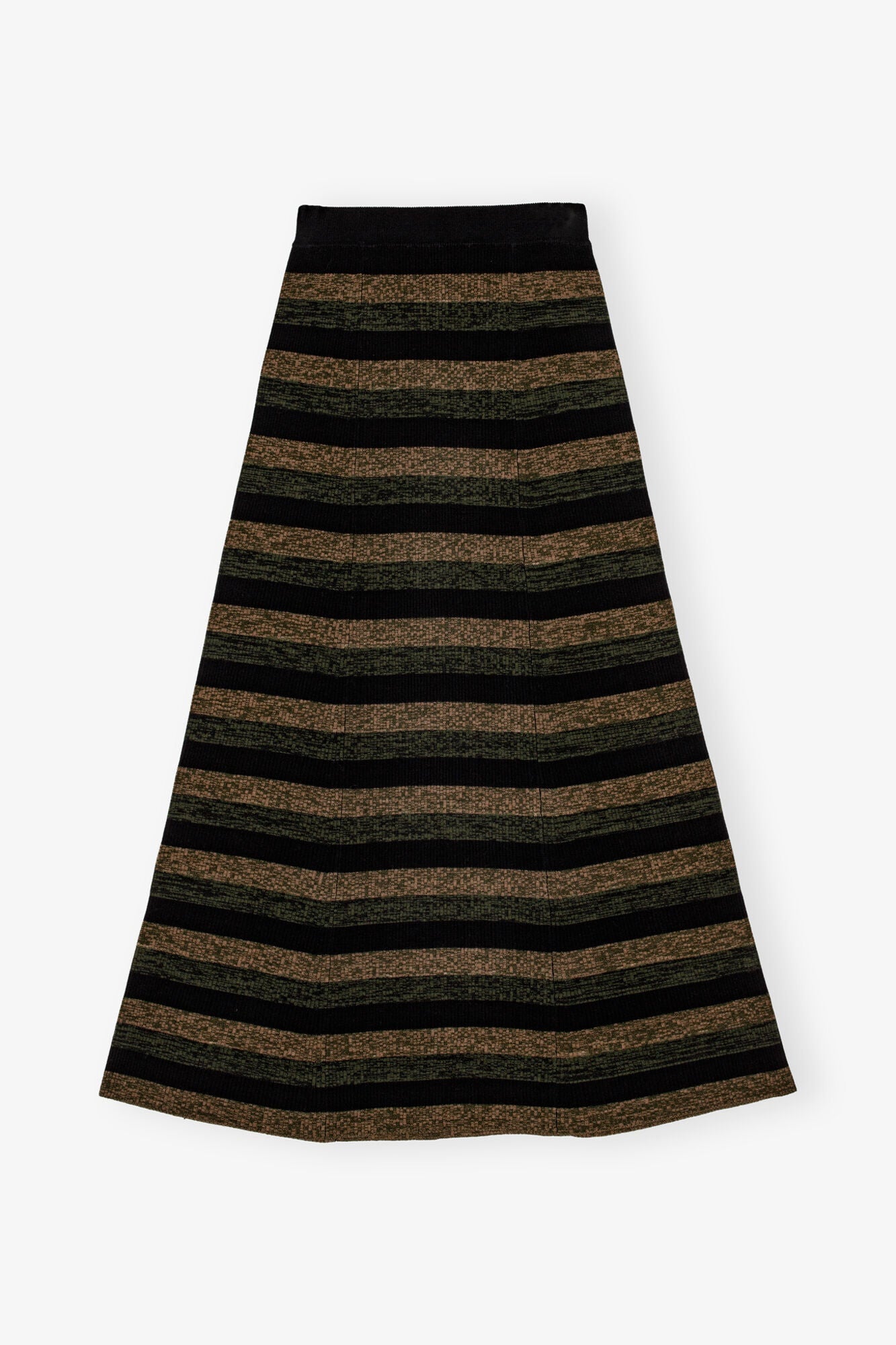 Ribbed Merino Maxi Skirt | Multicolour