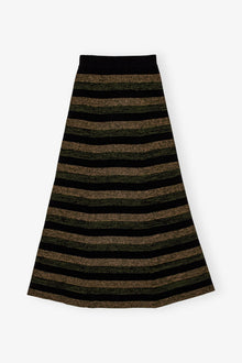 Ribbed Merino Maxi Skirt | Multicolour