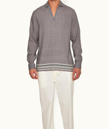 Ridley Solmio Print Relaxed Fit Overhead Shirt | Taro