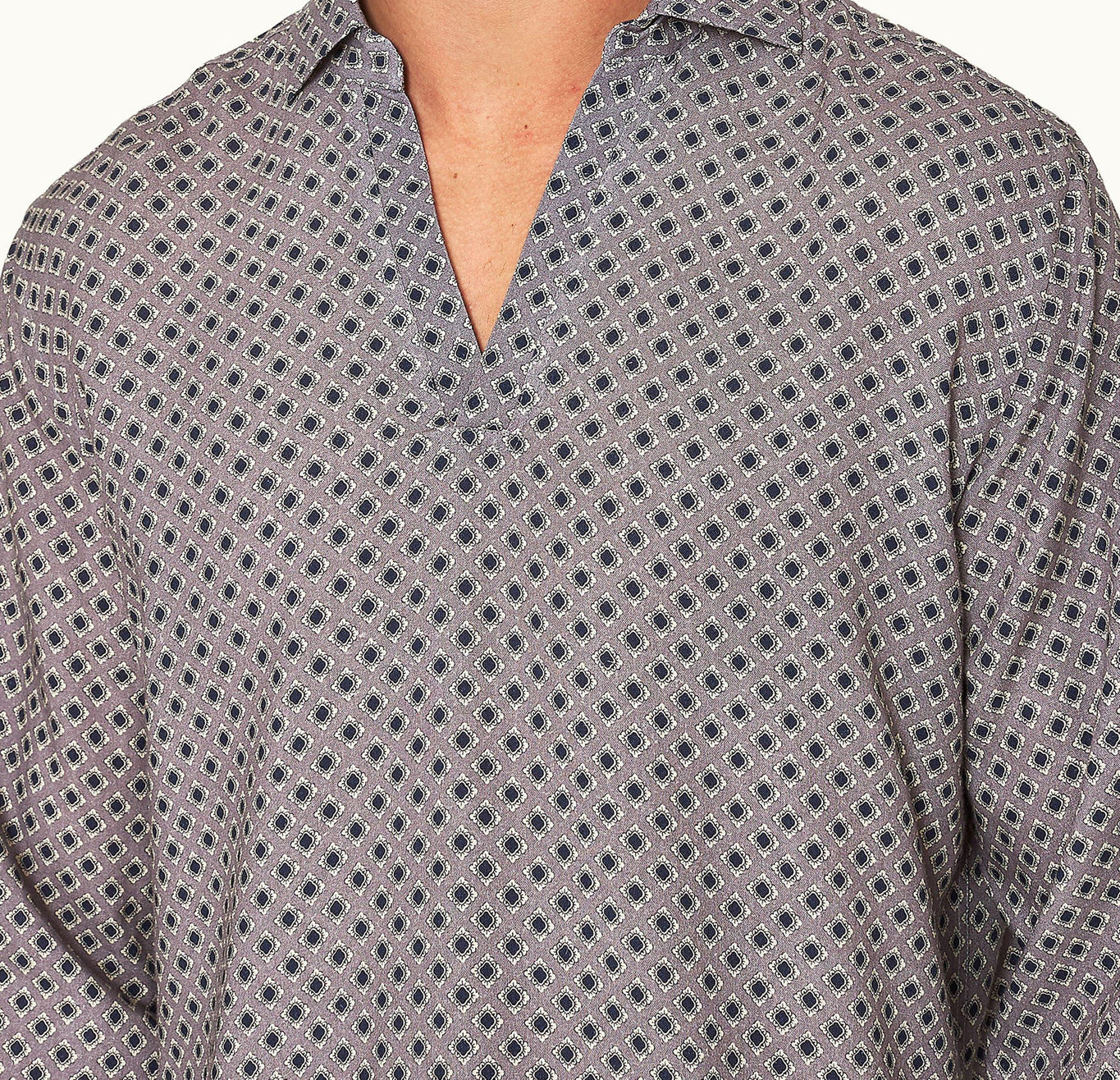 Ridley Solmio Print Relaxed Fit Overhead Shirt | Taro