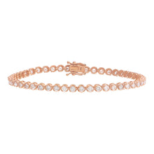 14K Rose Gold 3 Carat Diamond Tennis Bracelet 14K - Adina's Jewels