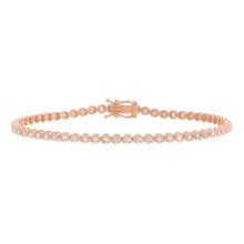14K Rose Gold 1 Carat Diamond Tennis Bracelet 14K - Adina's Jewels