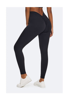 Ruched High-Waisted Leggings | Black