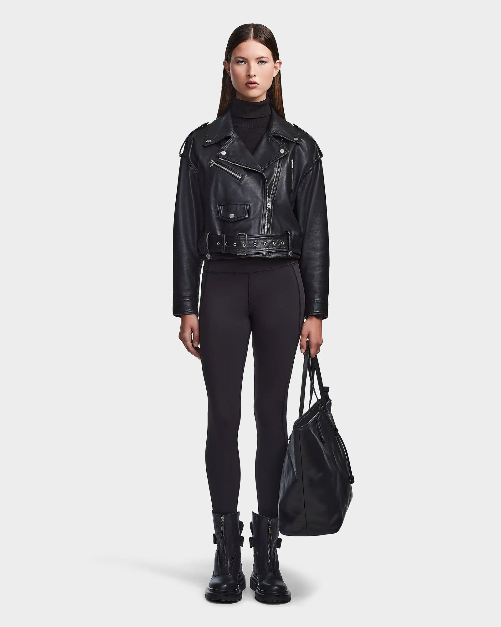 Women | MAGGIE Leather Jacket | Black