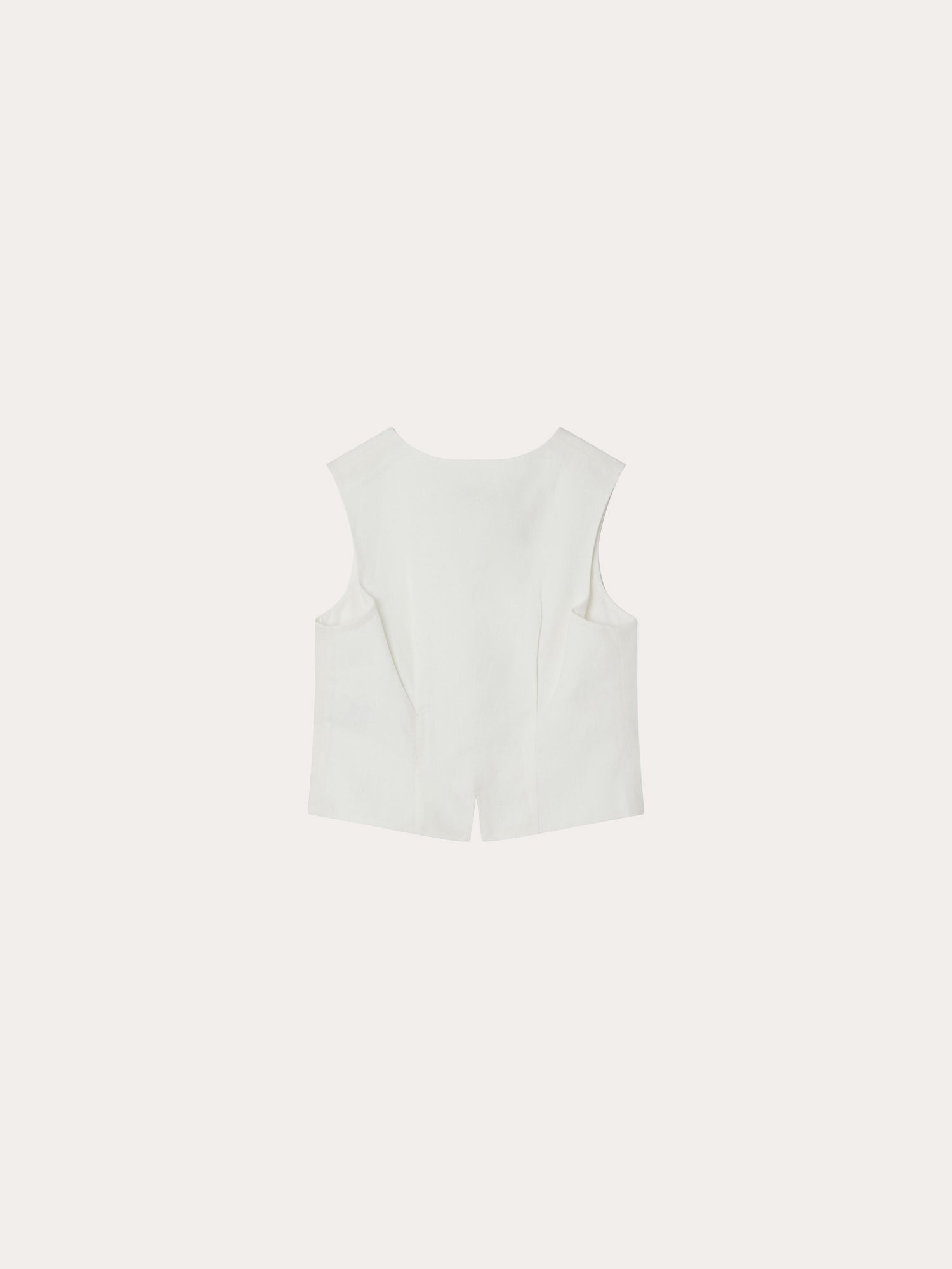 Boy | Linen And Cotton Dressy Vest For Boys | Milk White