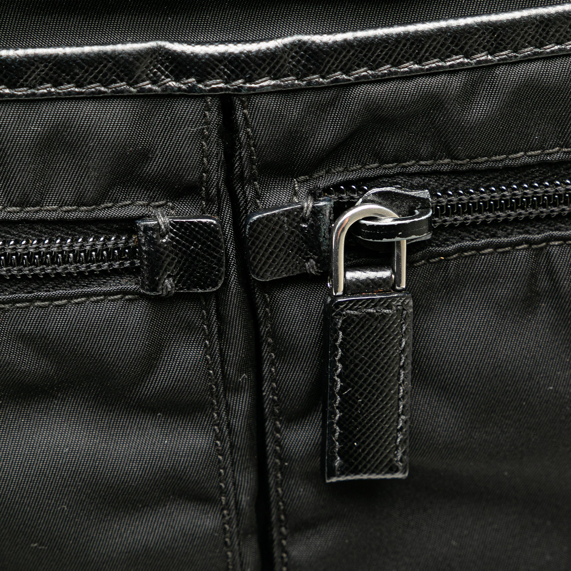 Prada | Pre-Owned Tessuto Zip Top Crossbody | Black