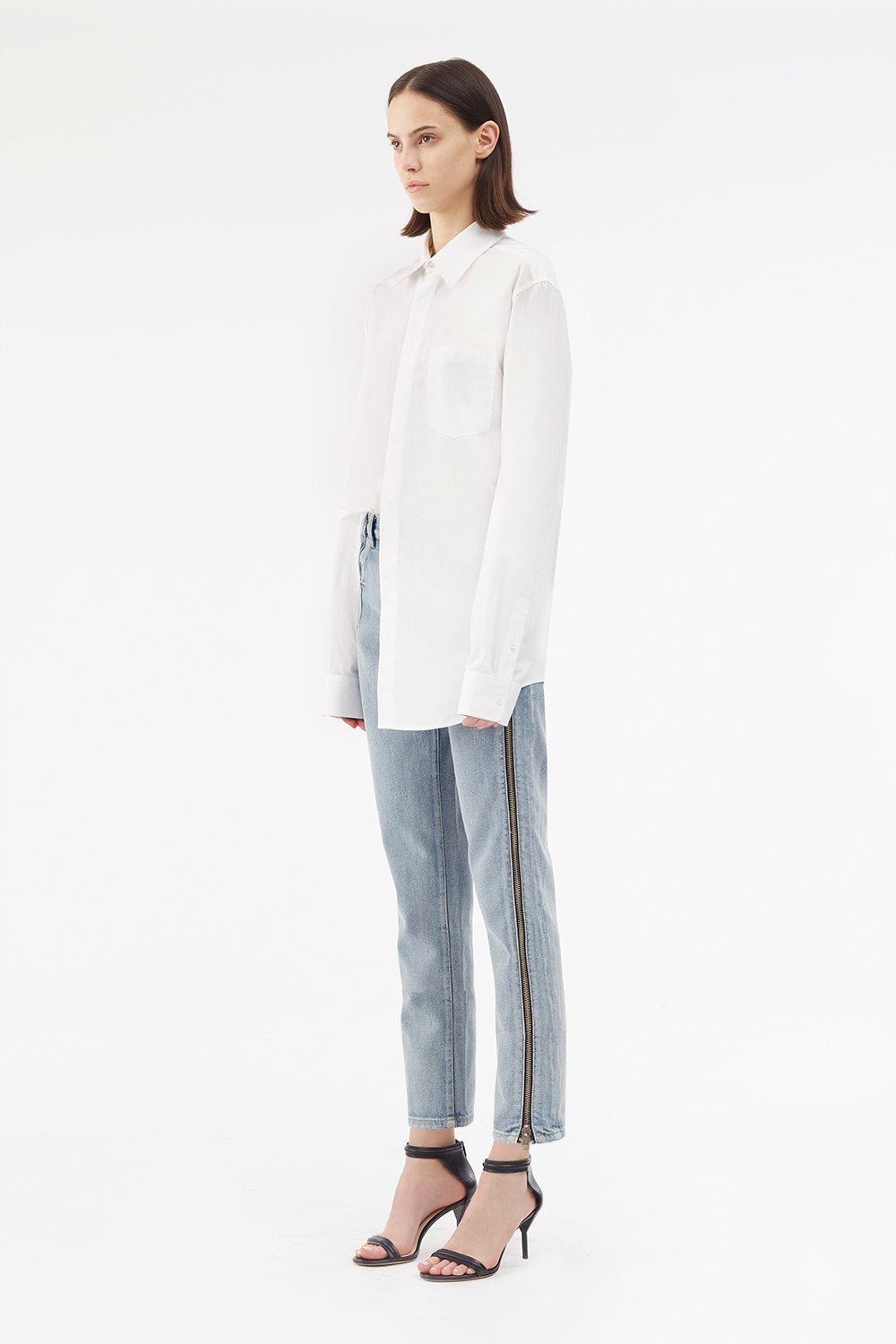 Zippered Denim Pant | Indigo