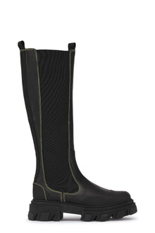 High Chelsea Boot Yellow Stitch | Black